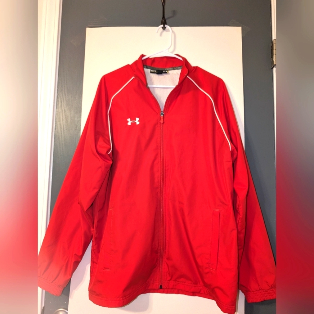 Under Armour Men's Windbreaker Jacket RED ... Size Medium